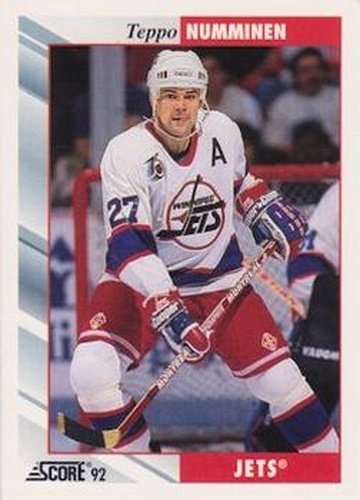 #102 Teppo Numminen - Winnipeg Jets - 1992-93 Score USA Hockey