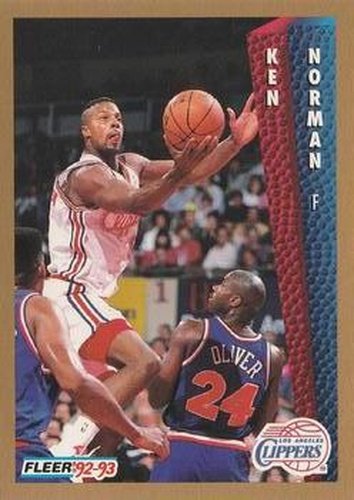 #102 Ken Norman - Los Angeles Clippers - 1992-93 Fleer Basketball