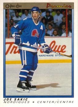 #102 Joe Sakic - Quebec Nordiques - 1990-91 O-Pee-Chee Premier Hockey