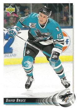 #102 David Bruce - San Jose Sharks - 1992-93 Upper Deck Hockey
