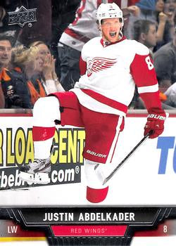 #102 Justin Abdelkader - Detroit Red Wings - 2013-14 Upper Deck Hockey