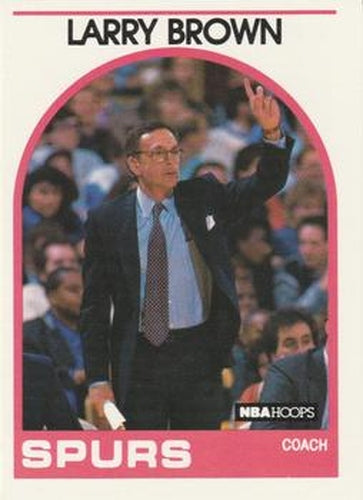 #102 Larry Brown - San Antonio Spurs - 1989-90 Hoops Basketball
