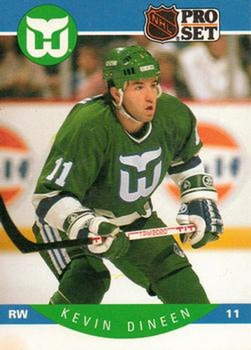 #102 Kevin Dineen - Hartford Whalers - 1990-91 Pro Set Hockey