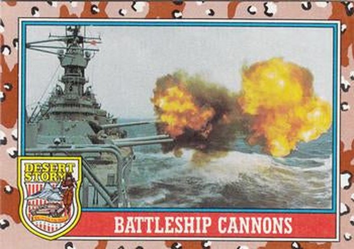 #102 Battleship Cannons - 1991 Topps Desert Storm