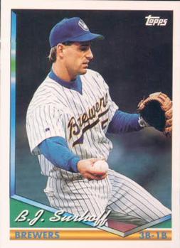 #102 B.J. Surhoff - Milwaukee Brewers - 1994 Topps Baseball