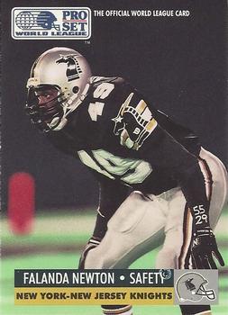#102 Falanda Newton - NY NJ Knights - 1991 Pro Set WLAF Football