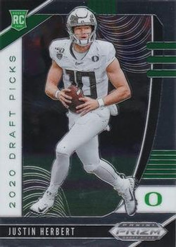 #102 Justin Herbert- Oregon Ducks - 2020 Panini Prizm Draft Picks Football