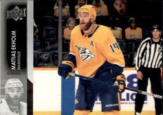 #102 Mattias Ekholm - Nashville Predators - 2021-22 Upper Deck Hockey