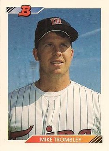 #102 Mike Trombley - Minnesota Twins - 1992 Bowman Baseball