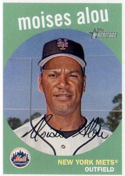 #102 Moises Alou - New York Mets - 2008 Topps Heritage Baseball