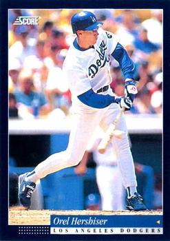 #102 Orel Hershiser - Los Angeles Dodgers -1994 Score Baseball