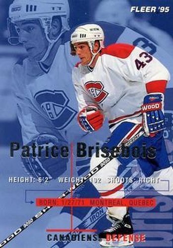 #102 Patrice Brisebois - Montreal Canadiens - 1994-95 Fleer Hockey