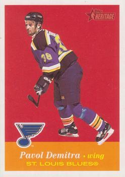 #102 Pavol Demitra - St. Louis Blues - 2001-02 Topps Heritage Hockey
