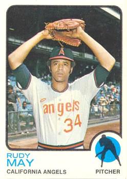#102 Rudy May - California Angels - 1973 Topps Baseball