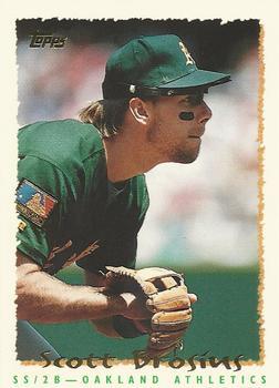 #102 Scott Brosius - Oakland Athletics - 1995 Topps Baseball