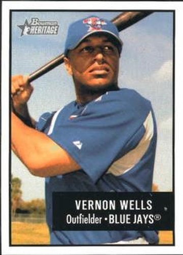 #102 Vernon Wells - Toronto Blue Jays - 2003 Bowman Heritage Baseball
