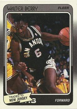 #102 Walter Berry - New Jersey Nets - 1988-89 Fleer Basketball