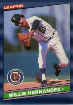 #102 Willie Hernandez - Detroit Tigers - 1986 Leaf Baseball