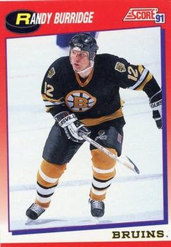 #102 Randy Burridge - Boston Bruins - 1991-92 Score Canadian Bilingual Hockey