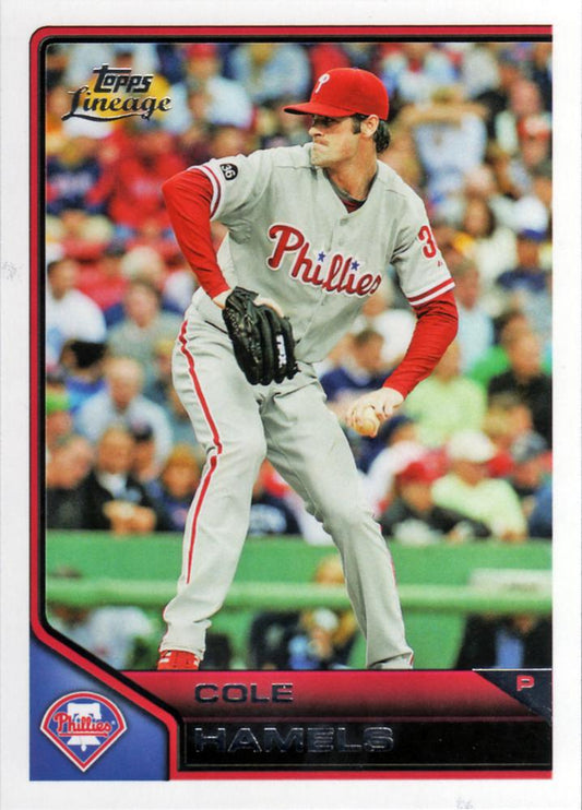 #102 Cole Hamels - Philadelphia Phillies - 2011 Topps Lineage Baseball
