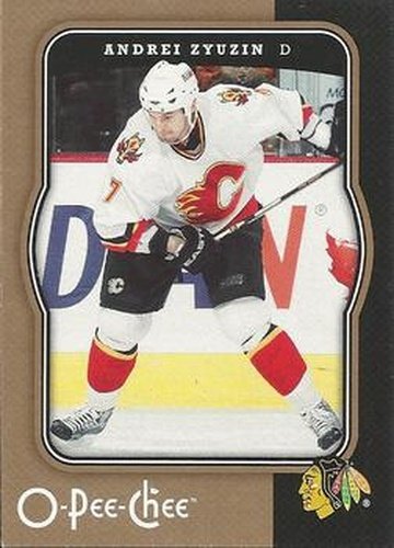 #102 Andrei Zyuzin - Chicago Blackhawks - 2007-08 O-Pee-Chee Hockey