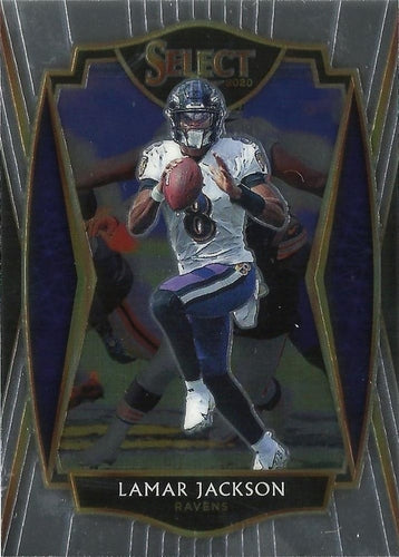 #102 Lamar Jackson - Baltimore Ravens - 2020 Panini Select Football