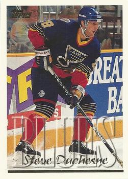 #102 Steve Duchesne - St. Louis Blues - 1995-96 Topps Hockey