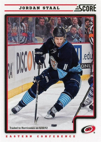 #102 Jordan Staal - Carolina Hurricanes - 2012-13 Score Hockey
