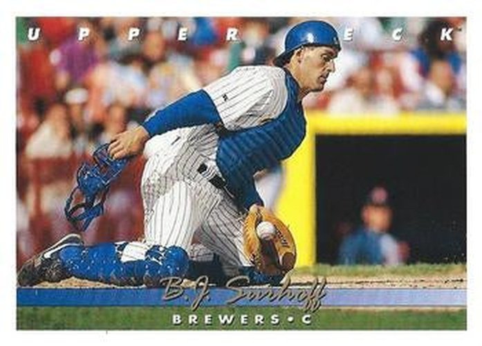 #102 B.J. Surhoff - Milwaukee Brewers - 1993 Upper Deck Baseball