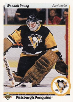 #102 Wendell Young - Pittsburgh Penguins - 1990-91 Upper Deck Hockey