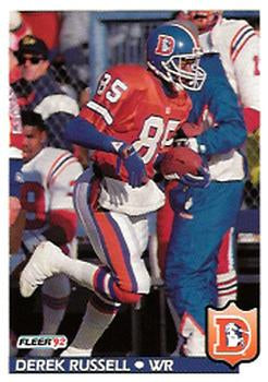 #102 Derek Russell - Denver Broncos - 1992 Fleer Football