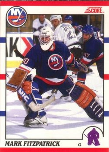 #102 Mark Fitzpatrick - New York Islanders - 1990-91 Score Canadian Hockey