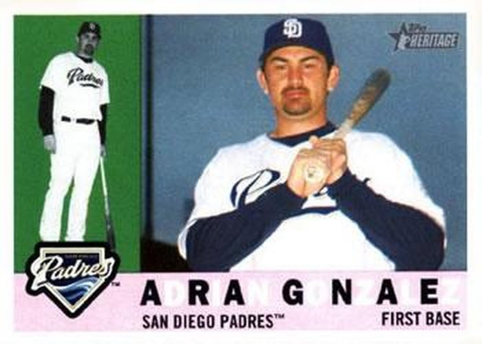 #102a Adrian Gonzalez - San Diego Padres - 2009 Topps Heritage Baseball