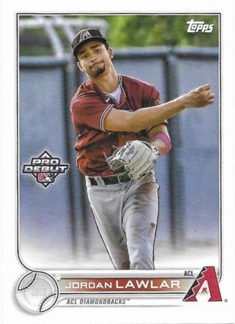 #PD-102b Jordan Lawlar - ACL Diamondbacks - 2022 Topps Pro Debut Baseball