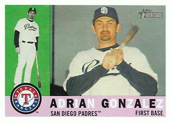 #102b Adrian Gonzalez - San Diego Padres - 2009 Topps Heritage Baseball