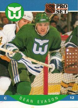 #103 Dean Evason - Hartford Whalers - 1990-91 Pro Set Hockey