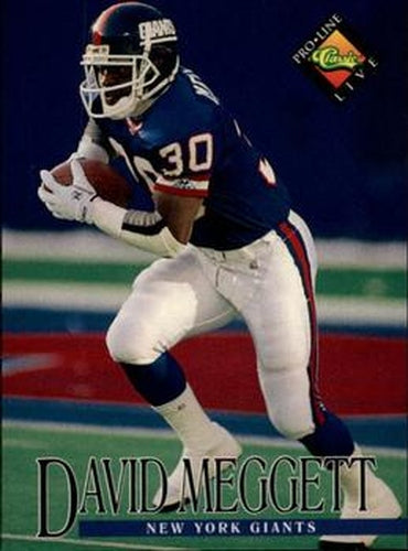 #103 Dave Meggett - New York Giants - 1994 Pro Line Live Football