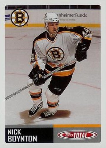 #103 Nick Boynton - Boston Bruins - 2002-03 Topps Total Hockey