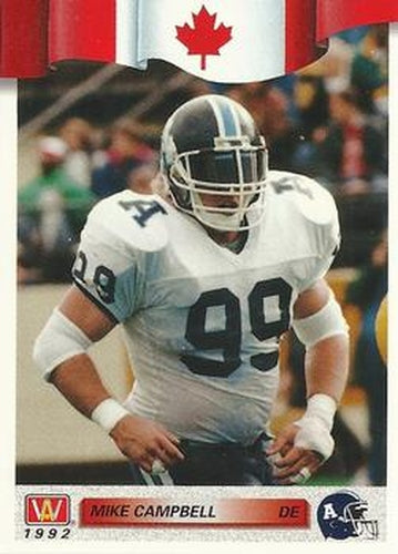 #103 Mike Campbell - Toronto Argonauts - 1992 All World CFL Football