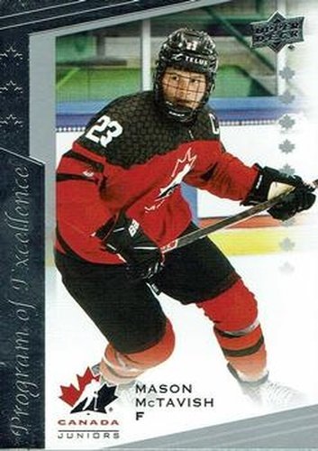 #103 Mason McTavish - Canada - 2021-22 Upper Deck Team Canada Juniors Hockey