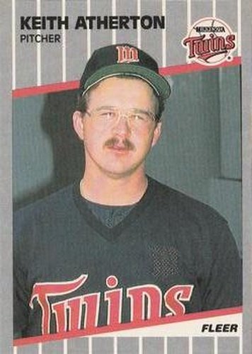 #103 Keith Atherton - Minnesota Twins - 1989 Fleer Baseball