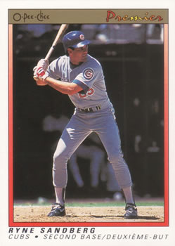 #103 Ryne Sandberg - Chicago Cubs - 1991 O-Pee-Chee Premier Baseball