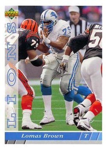 #103 Lomas Brown - Detroit Lions - 1993 Upper Deck Football