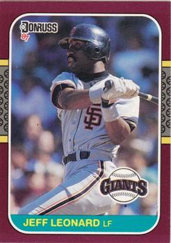 #103 Jeff Leonard - San Francisco Giants - 1987 Donruss Opening Day Baseball