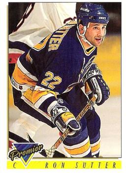 #103 Ron Sutter - St. Louis Blues - 1993-94 Topps Premier Hockey
