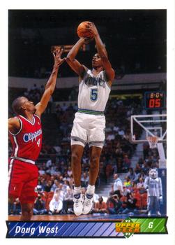 #103 Doug West - Minnesota Timberwolves - 1992-93 Upper Deck Basketball