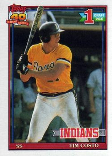 #103 Tim Costo - Cleveland Indians - 1991 Topps Baseball