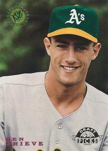 #103 Ben Grieve - Oakland Athletics - 1995 Stadium Club Baseball