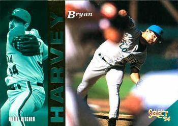 #103 Bryan Harvey - Florida Marlins - 1994 Select Baseball