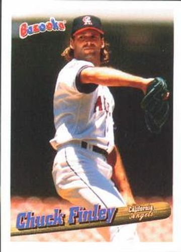 #103 Chuck Finley - California Angels - 1996 Bazooka Baseball